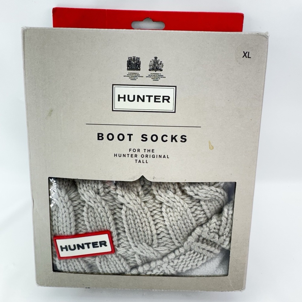 Hunter Boot Socks Greige Size XL Extra Large Grey Beige